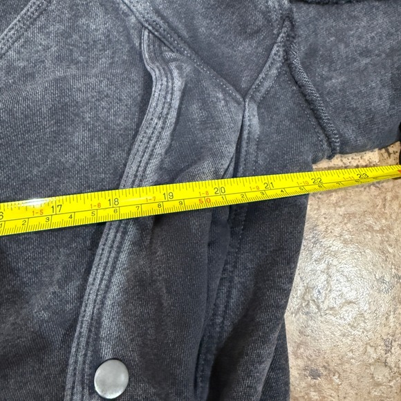 Daily Practice Anthropologie Cargo Bomber Jacket Washed Black XS Casual - Picture 5 of 9